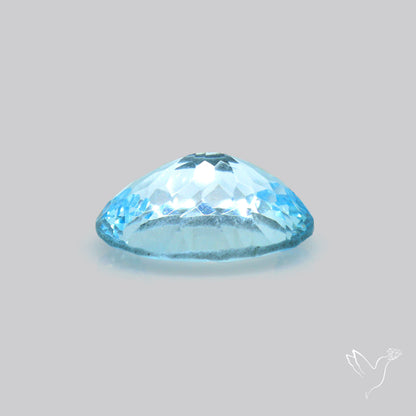 Natural Blue Topaz Concave Cut Sky Blue