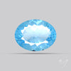 Natural Blue Topaz Concave Cut Sky Blue
