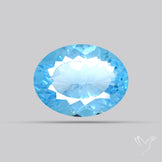 Natural Blue Topaz Concave Cut Sky Blue