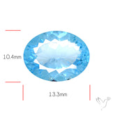 Natural Blue Topaz Concave Cut Sky Blue