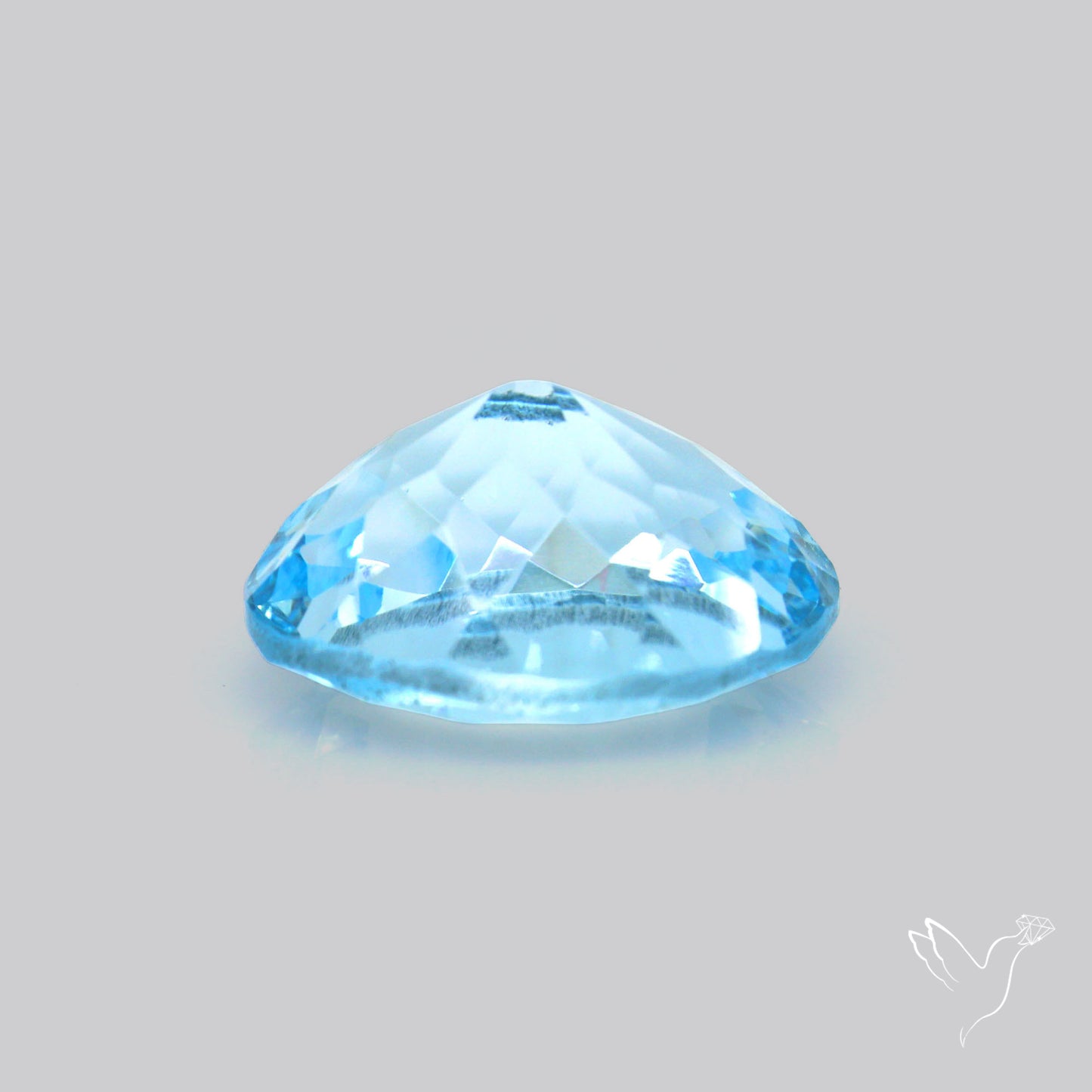 Natural Blue Topaz Concave Cut Sky Blue