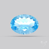 Natural Blue Topaz Concave Cut Sky Blue