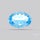 Natural Blue Topaz Concave Cut Sky Blue