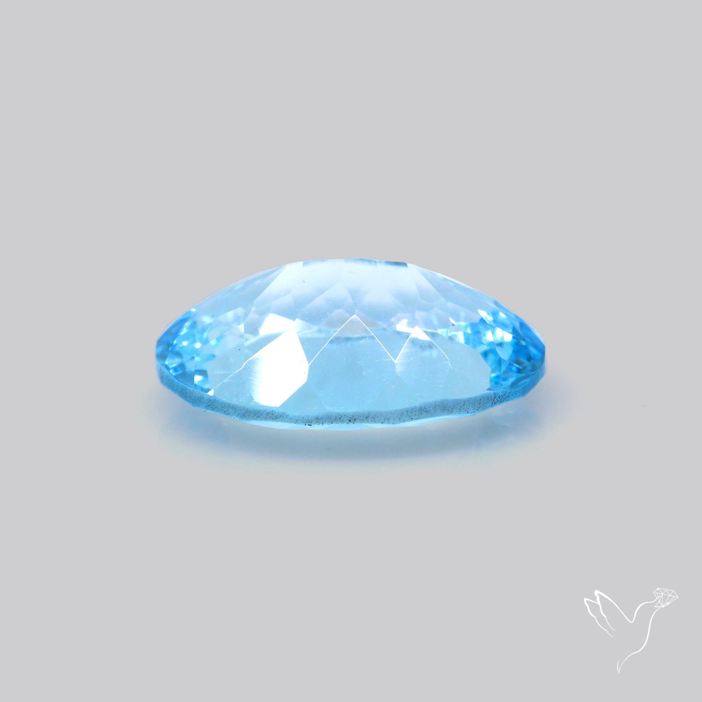 Natural Blue Topaz Concave Cut Sky Blue
