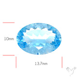 Natural Blue Topaz Concave Cut Sky Blue