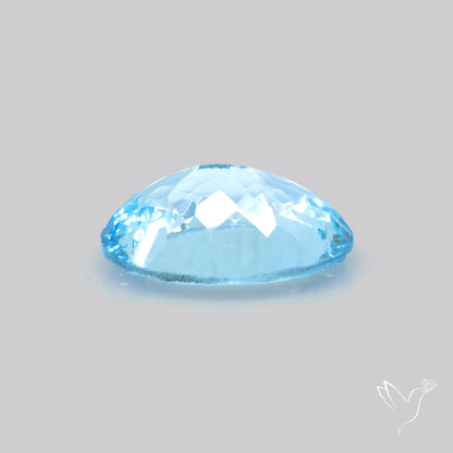 Natural Blue Topaz Concave Cut Sky Blue
