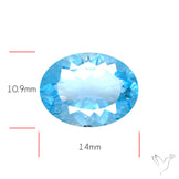 Natural Blue Topaz Concave Cut Sky Blue