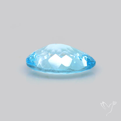 Natural Blue Topaz Concave Cut Sky Blue