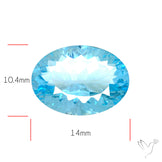 Natural Blue Topaz Concave Cut Sky Blue