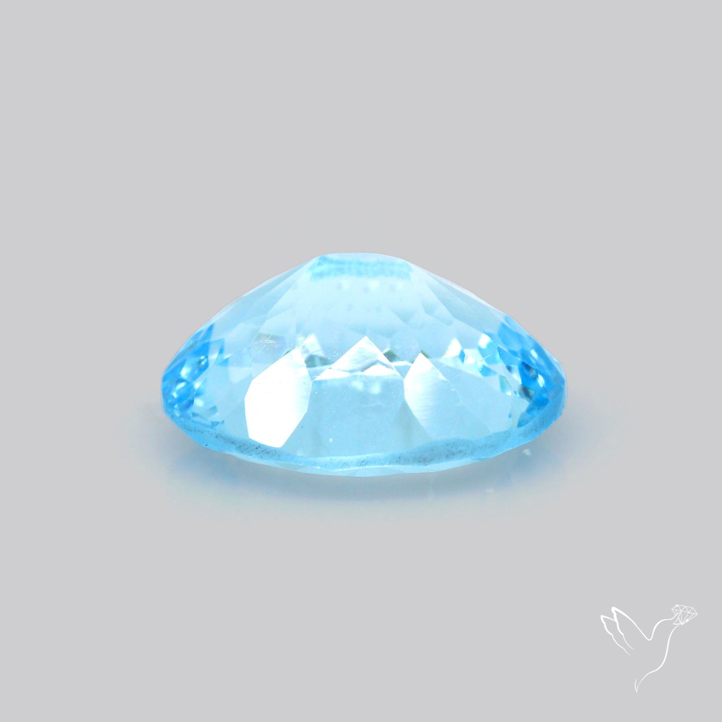Natural Blue Topaz Concave Cut Sky Blue