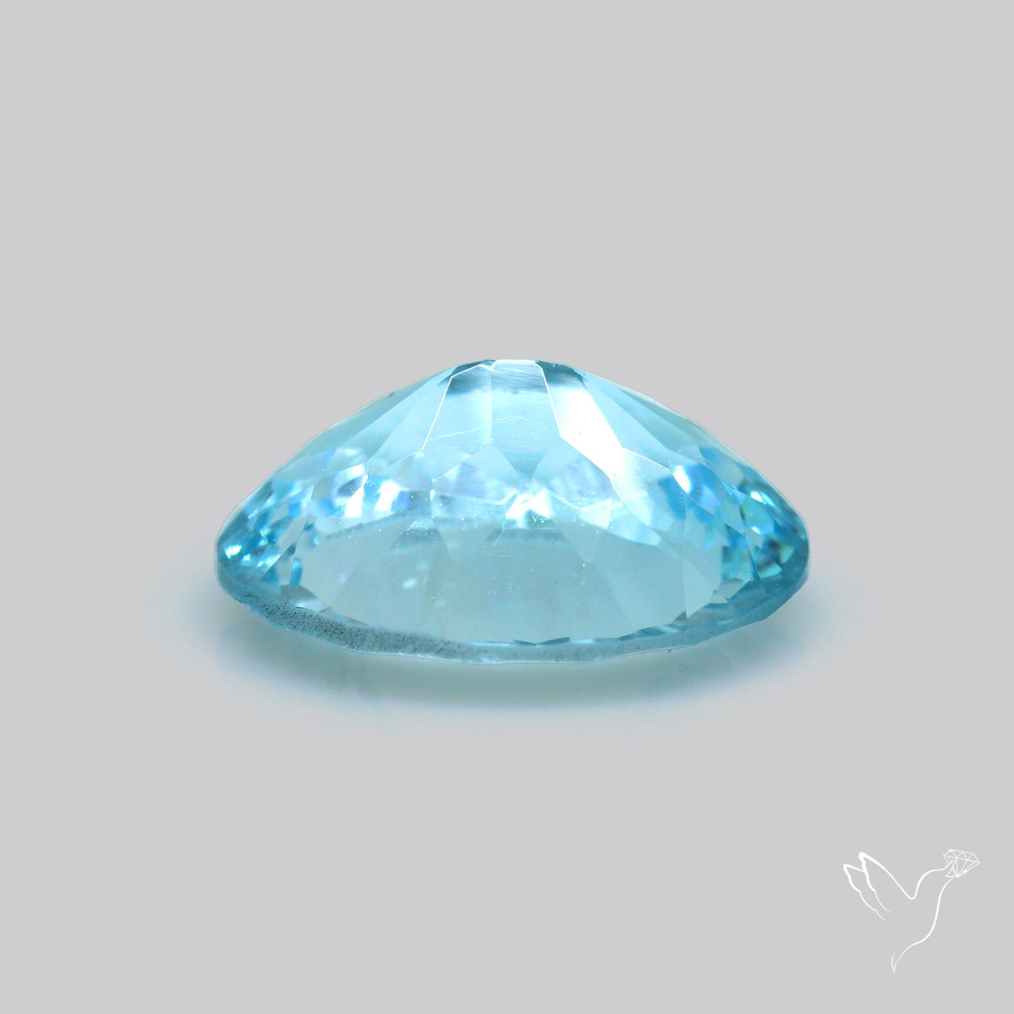 Natural Blue Topaz Concave Cut Sky Blue