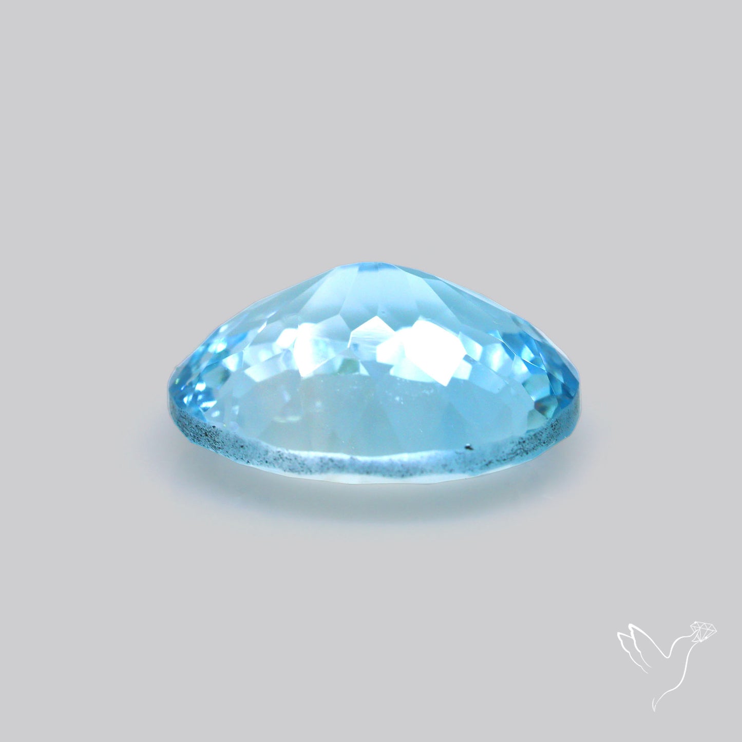 Natural Blue Topaz Concave Cut Sky Blue