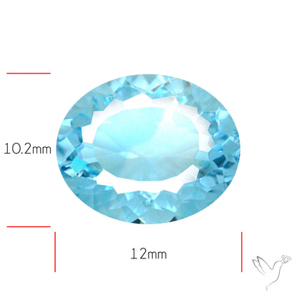 Natural Blue Topaz Concave Cut Sky Blue