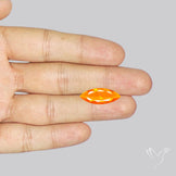 Faceted Mexican Fire Opal Rare Deep Orange