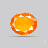 Faceted Mexican Fire Opal Rare Deep Orange