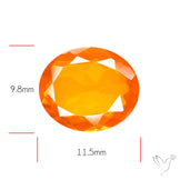 Faceted Mexican Fire Opal Rare Deep Orange
