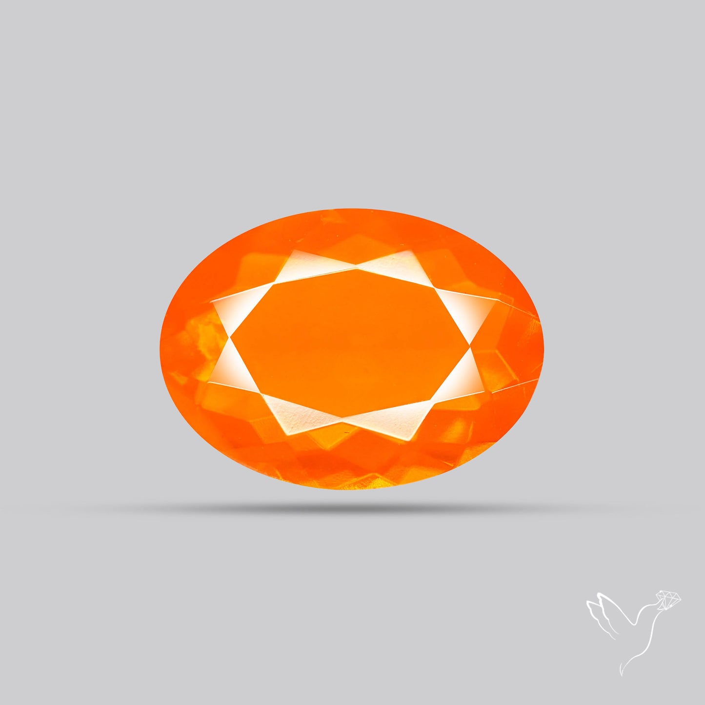 Faceted Mexican Fire Opal Rare Deep Orange
