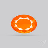 Faceted Mexican Fire Opal Rare Deep Orange