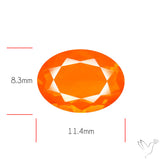Faceted Mexican Fire Opal Rare Deep Orange