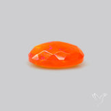 Faceted Mexican Fire Opal Rare Deep Orange