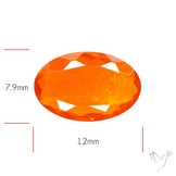 Faceted Mexican Fire Opal Rare Deep Orange