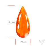 Faceted Mexican Fire Opal Rare Deep Orange