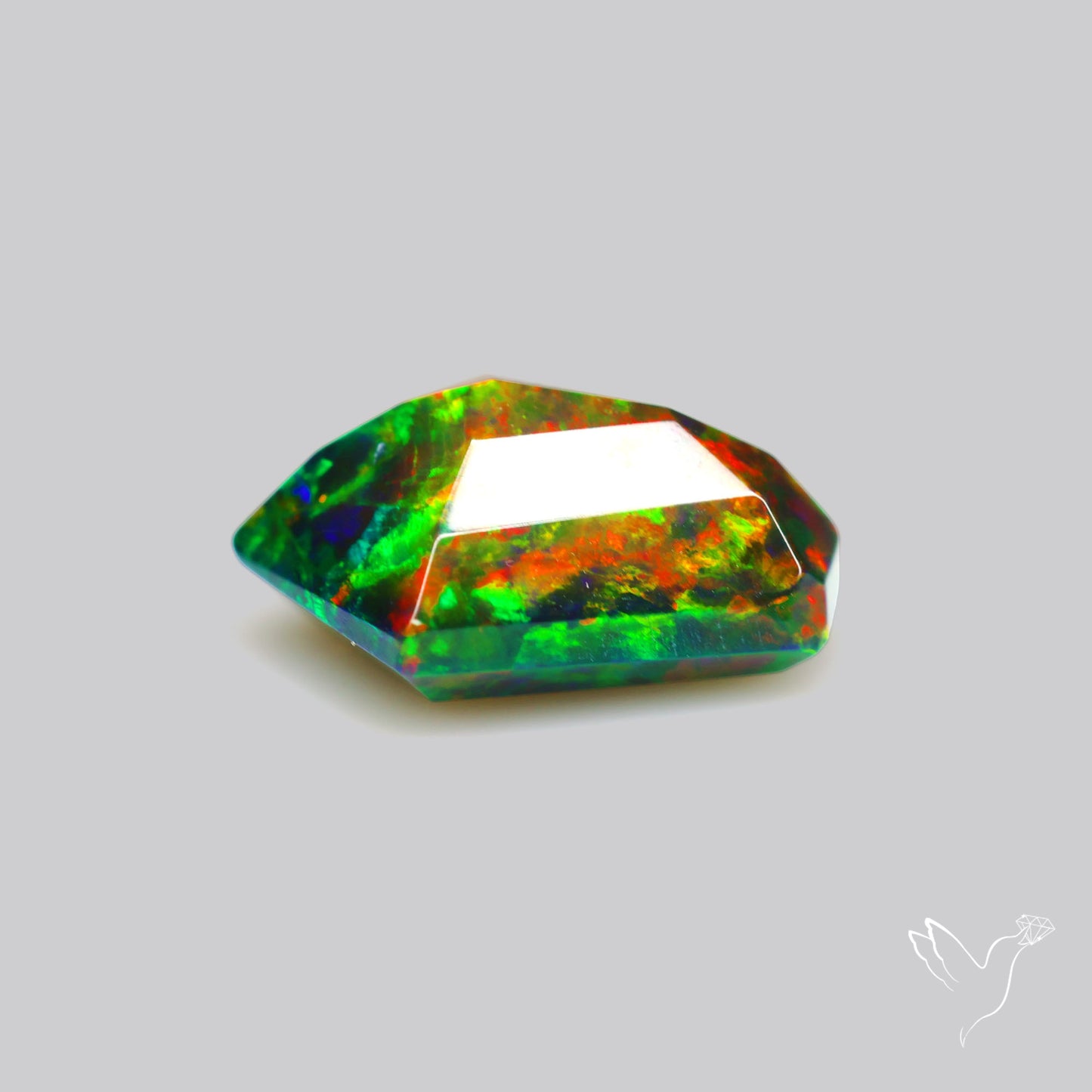 Faceted Ethiopian Black Opal (smoked)