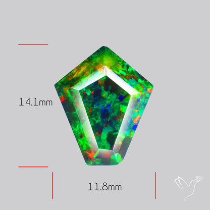 Faceted Ethiopian Black Opal (smoked)