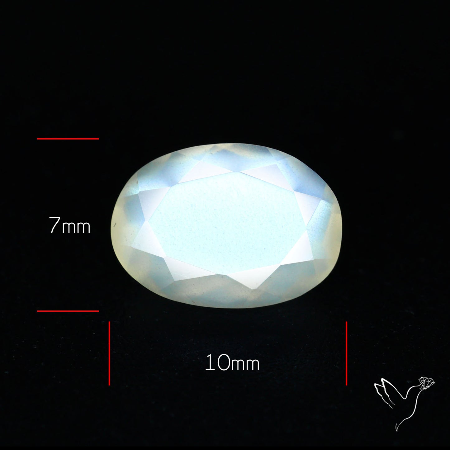 Faceted African Blue Moonstone