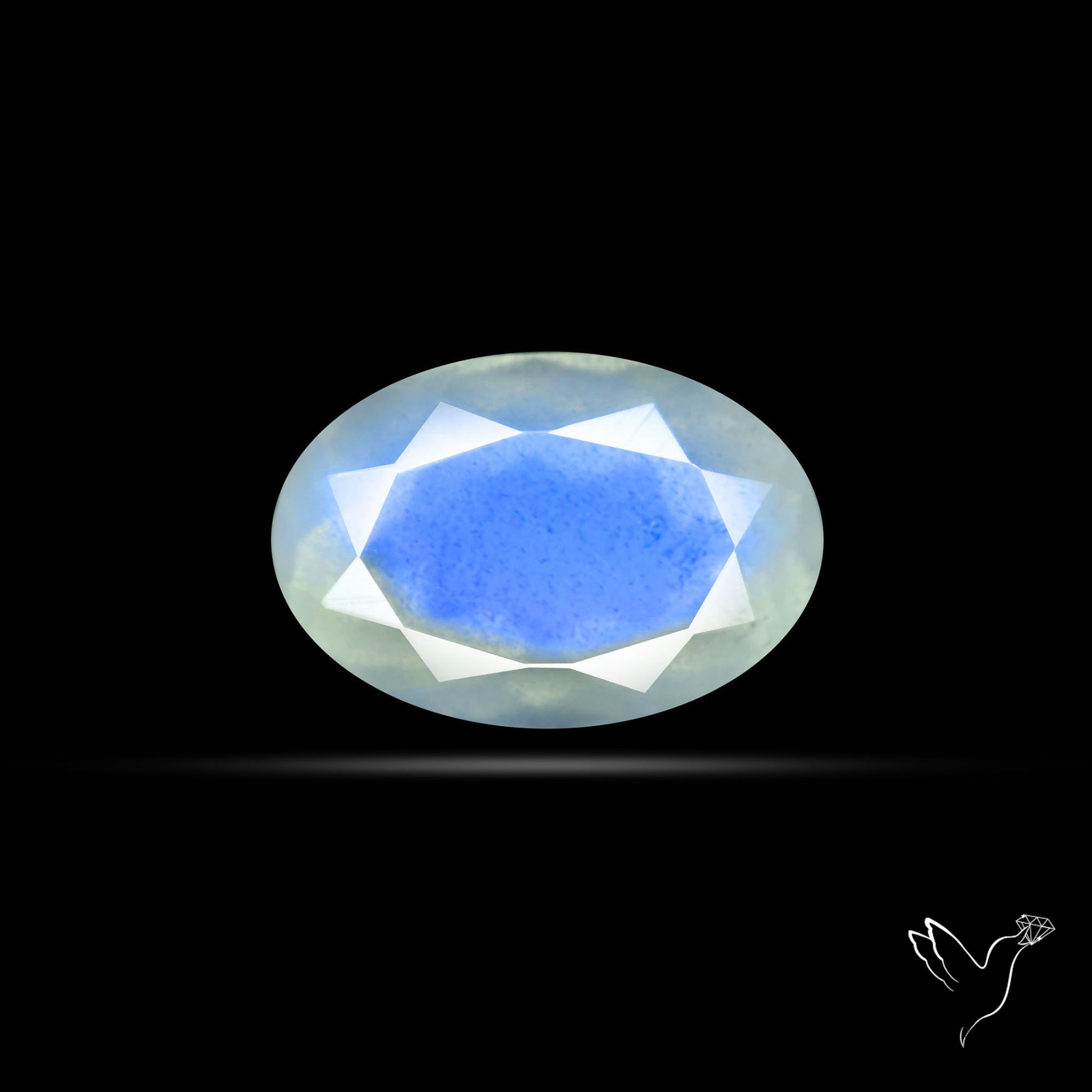Faceted African Blue Moonstone