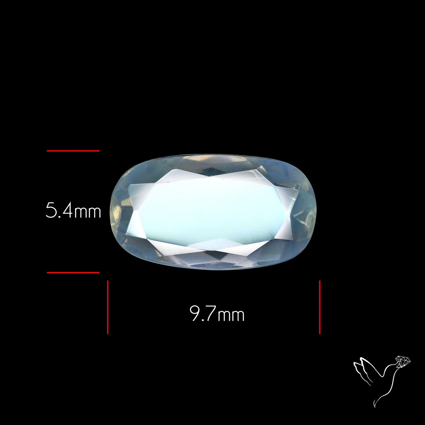 Faceted African Blue Moonstone