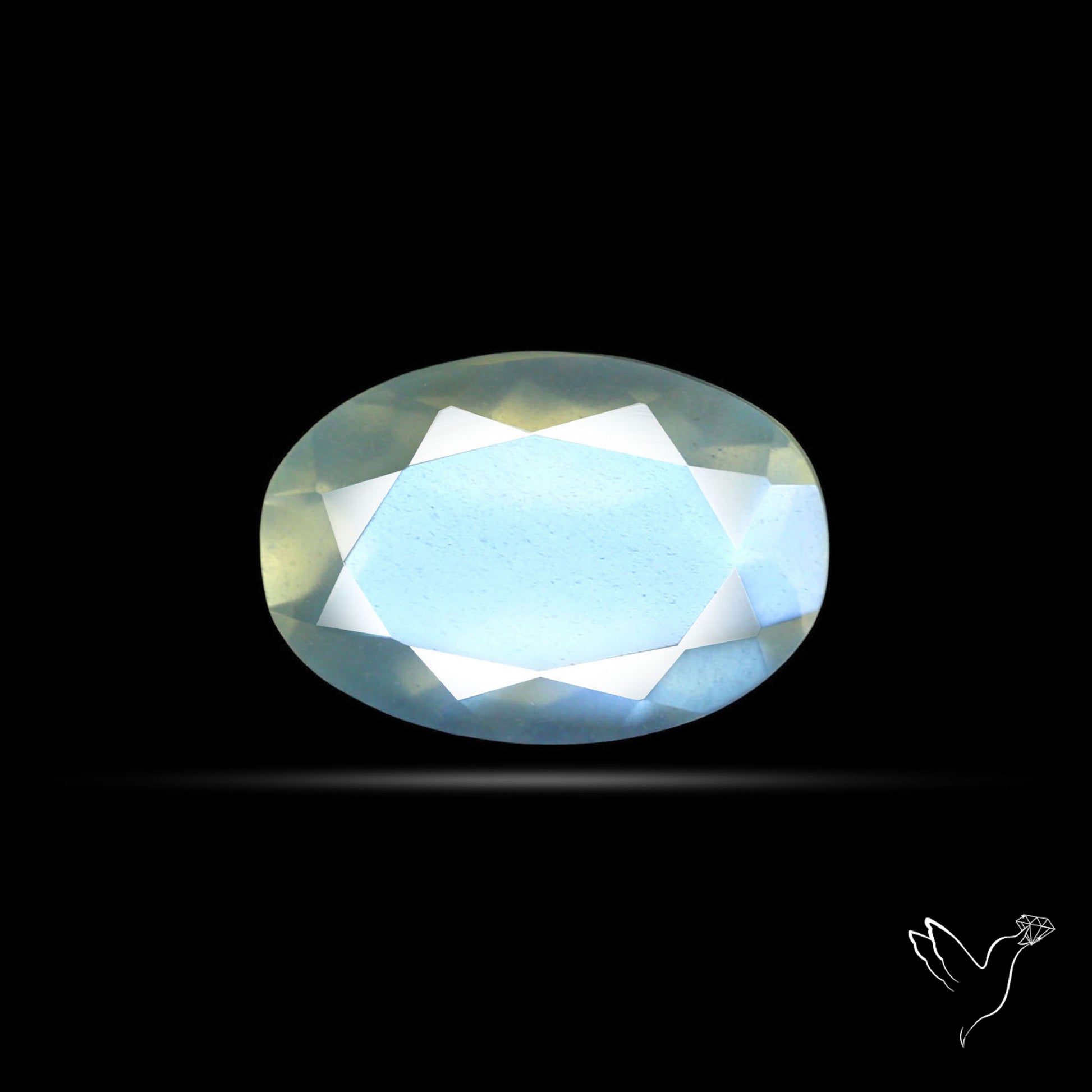 Faceted African Blue Moonstone
