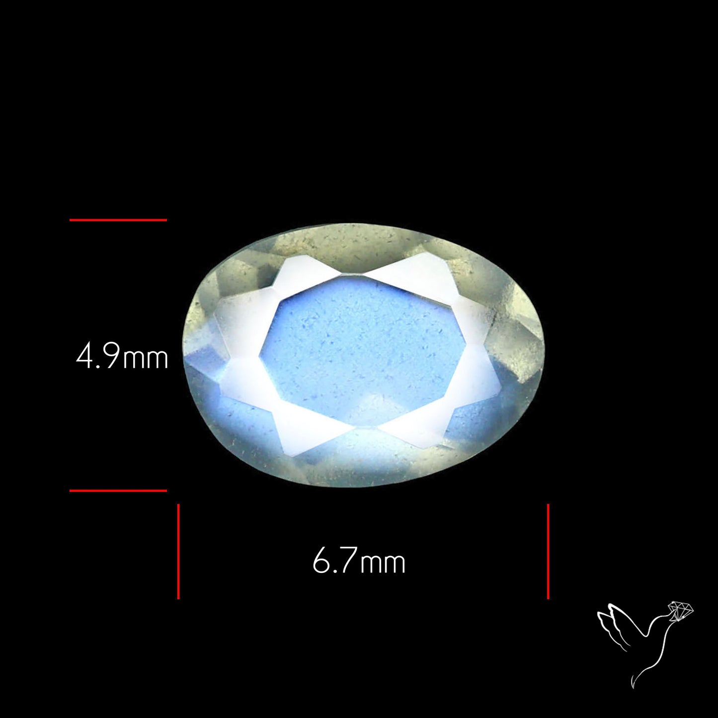 Faceted African Blue Moonstone