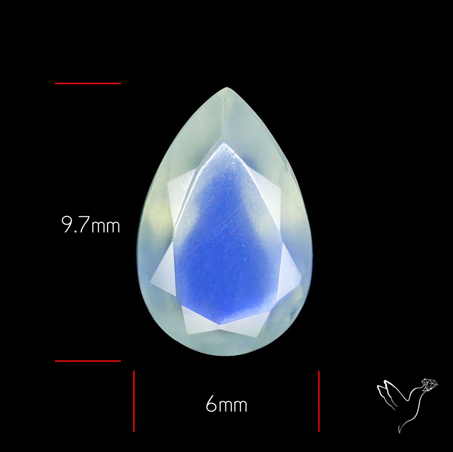 Faceted African Blue Moonstone