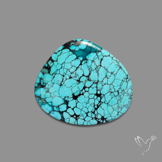 Spiderweb Hubei Turquoise Cabochon