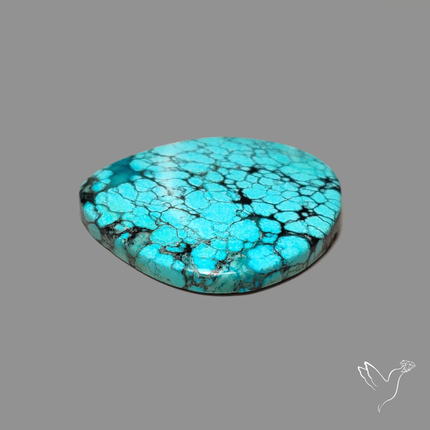 Spiderweb Hubei Turquoise Cabochon