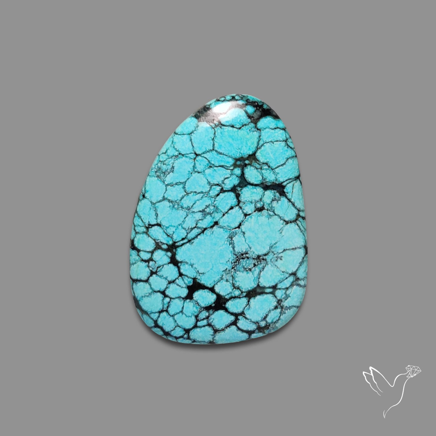 Spiderweb Hubei Turquoise Cabochon