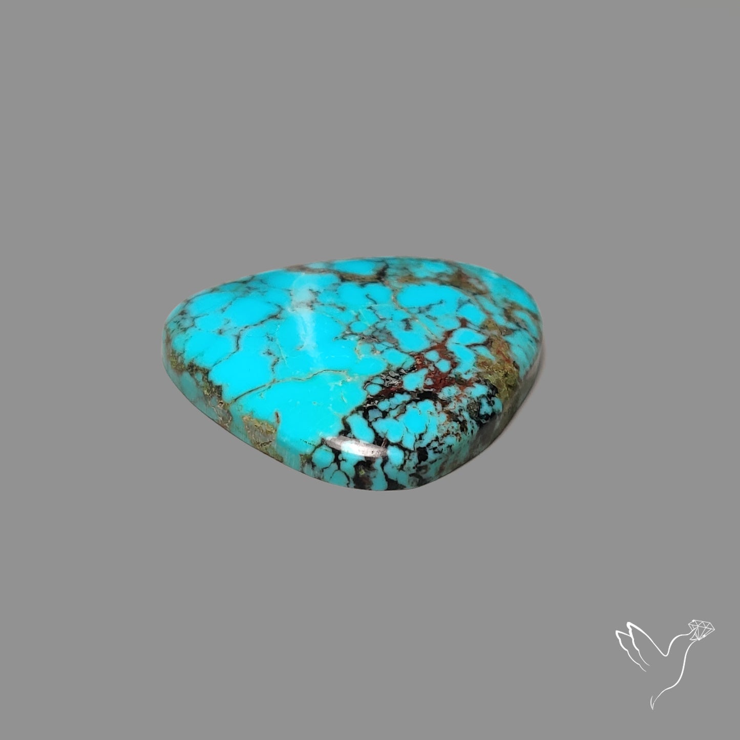Spiderweb Hubei Turquoise Cabochon