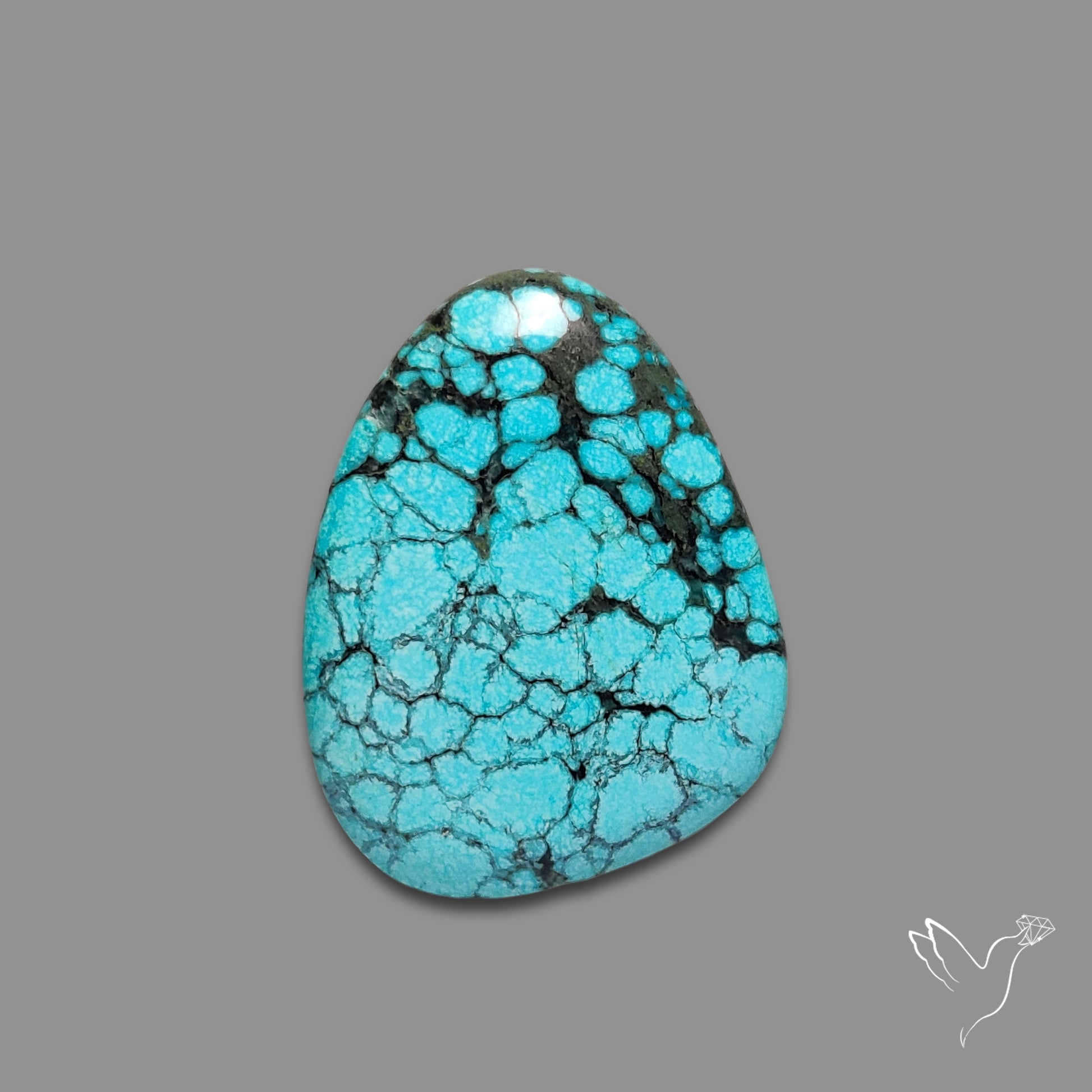 Spiderweb Hubei Turquoise Cabochon