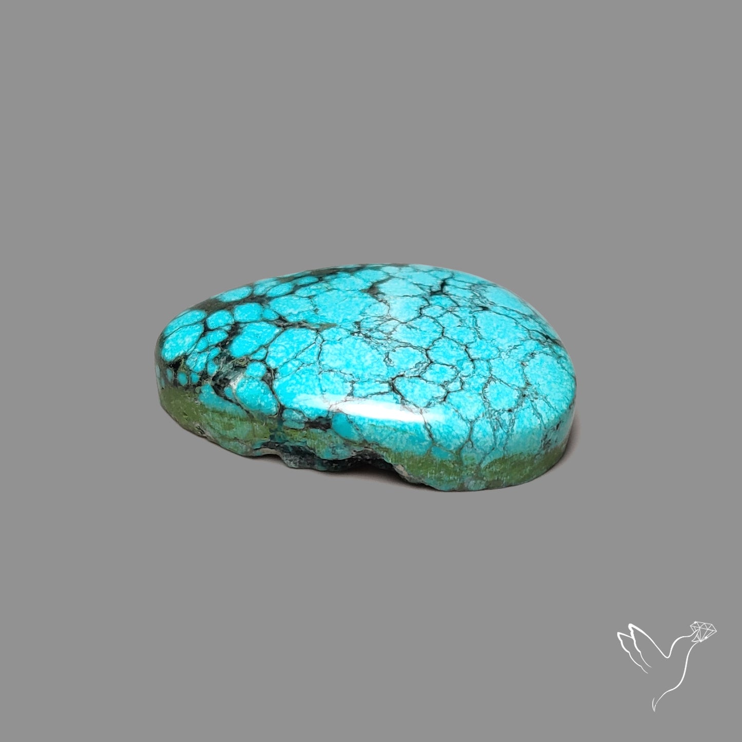 Spiderweb Hubei Turquoise Cabochon