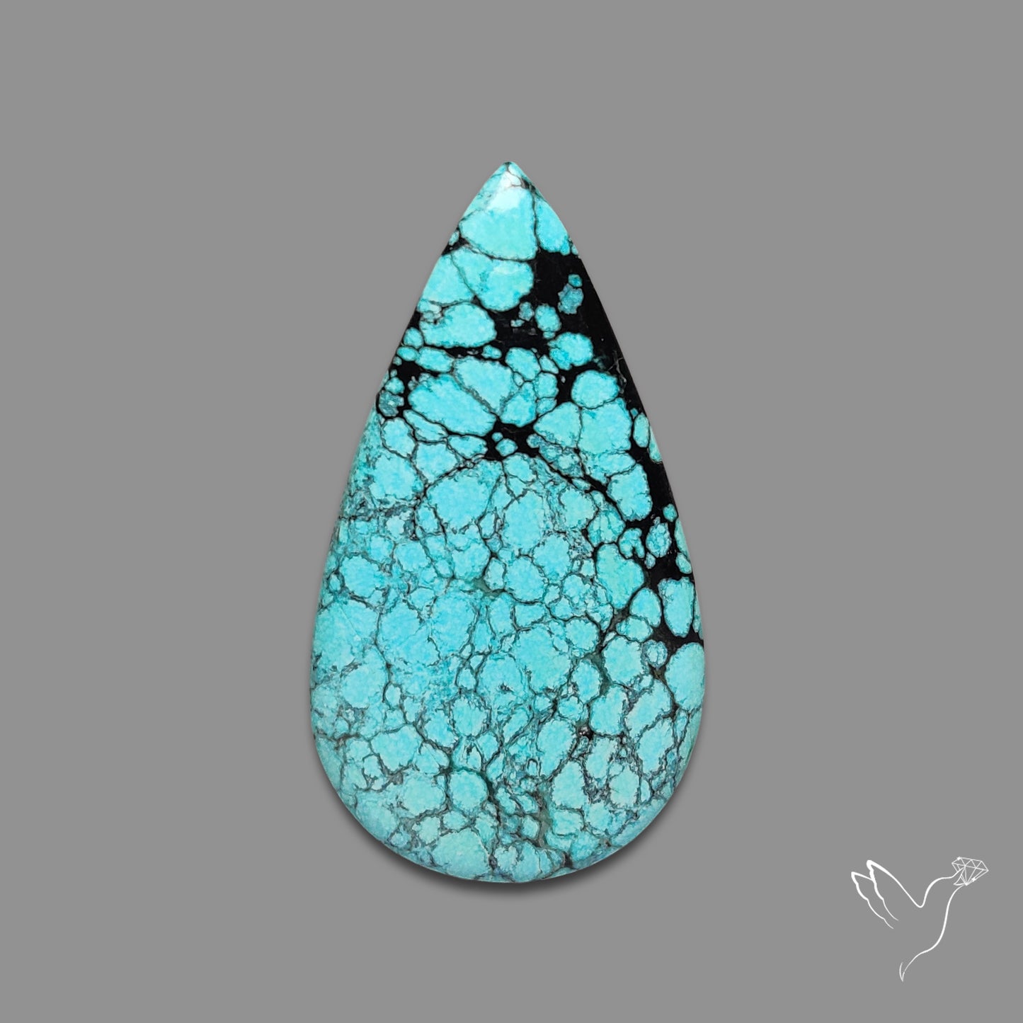 Spiderweb Hubei Turquoise Cabochon