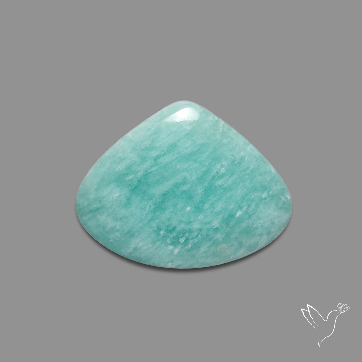 Silver Flash Amazonite Peru Cabochon