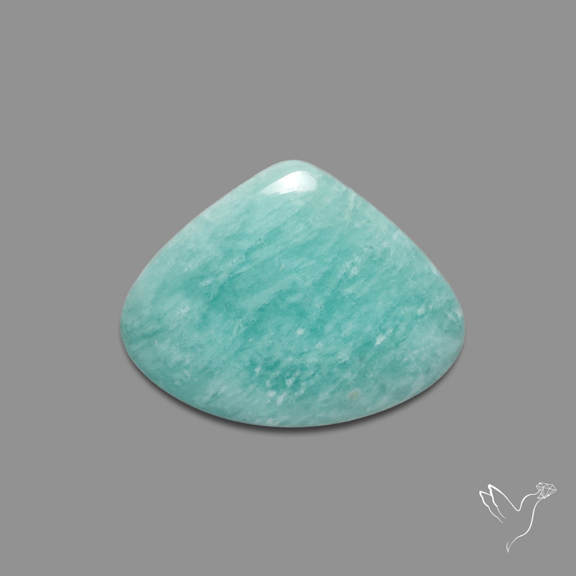 Silver Flash Amazonite Peru Cabochon
