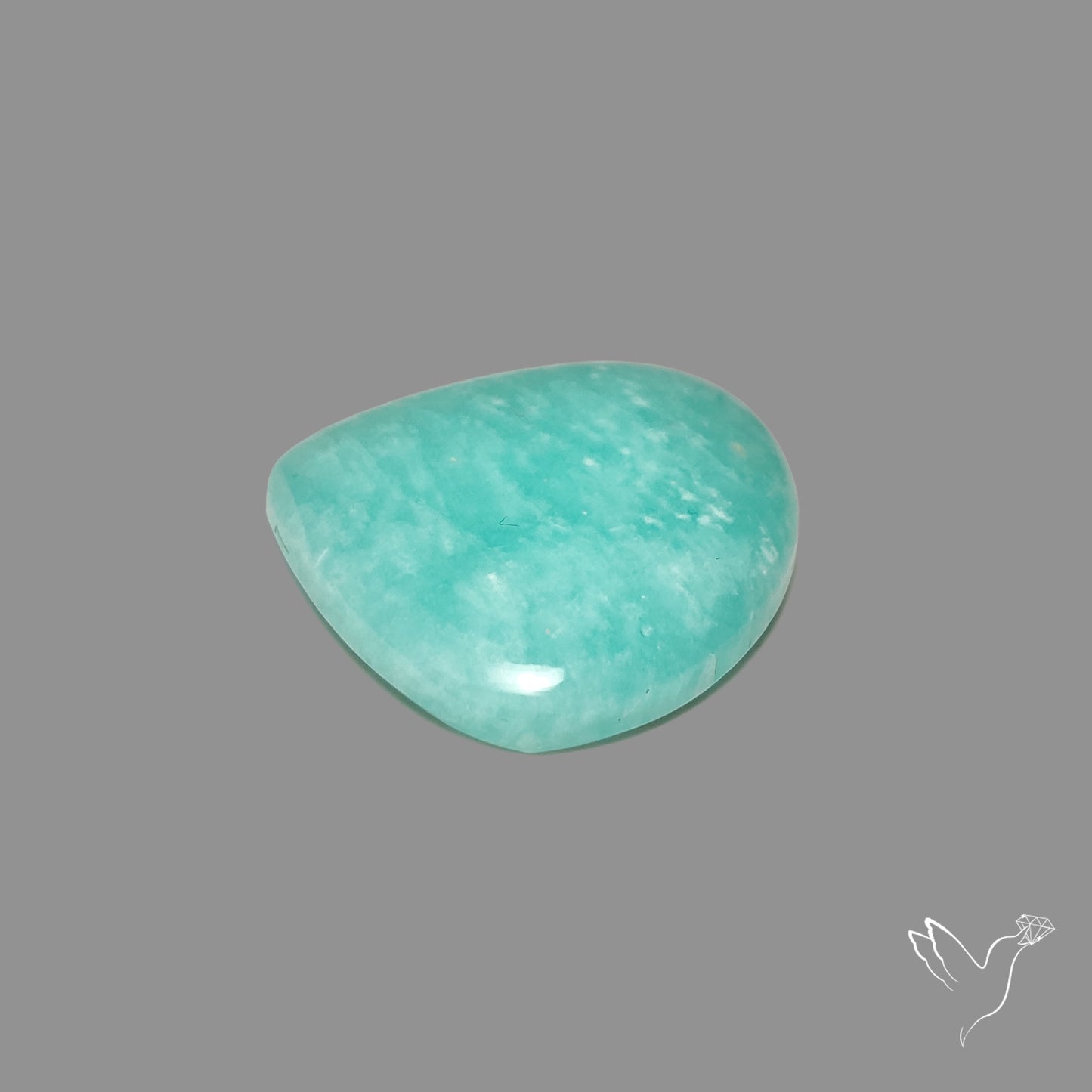 Silver Flash Amazonite Peru Cabochon