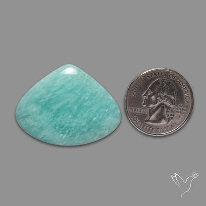 Silver Flash Amazonite Peru Cabochon