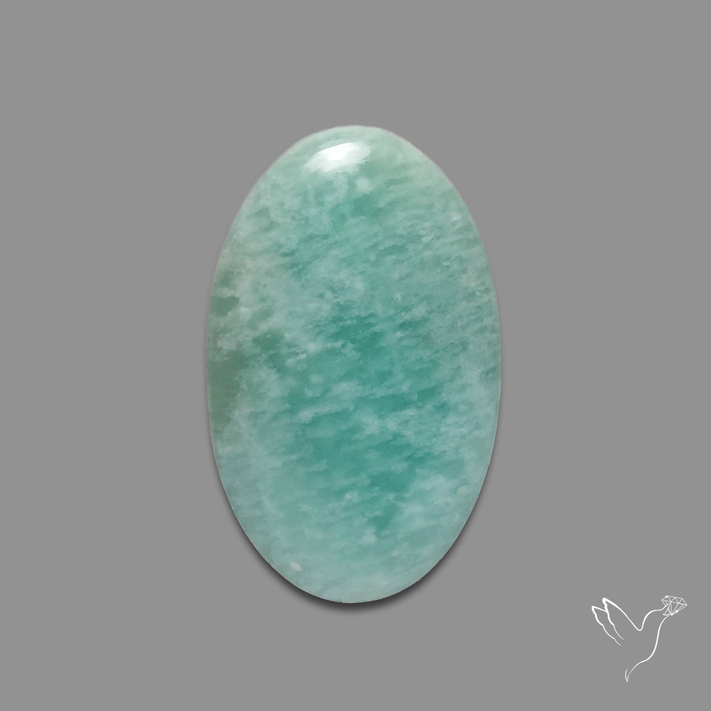 Silver Flash Amazonite Peru Cabochon