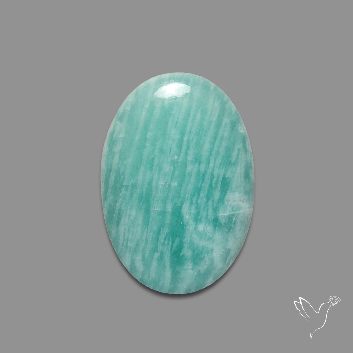 Silver Flash Amazonite Peru Cabochon