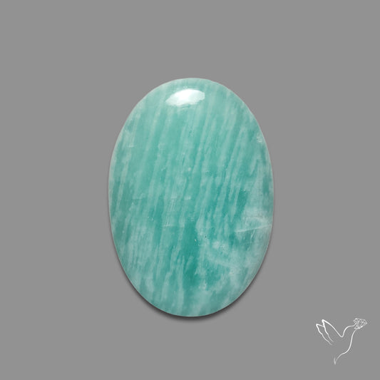 Silver Flash Amazonite Peru Cabochon