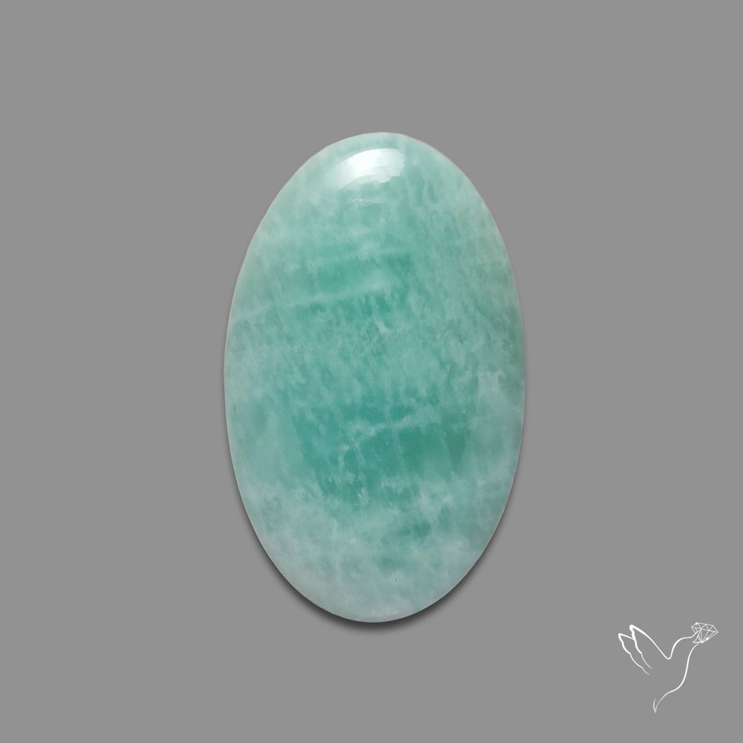 Silver Flash Amazonite Peru Cabochon