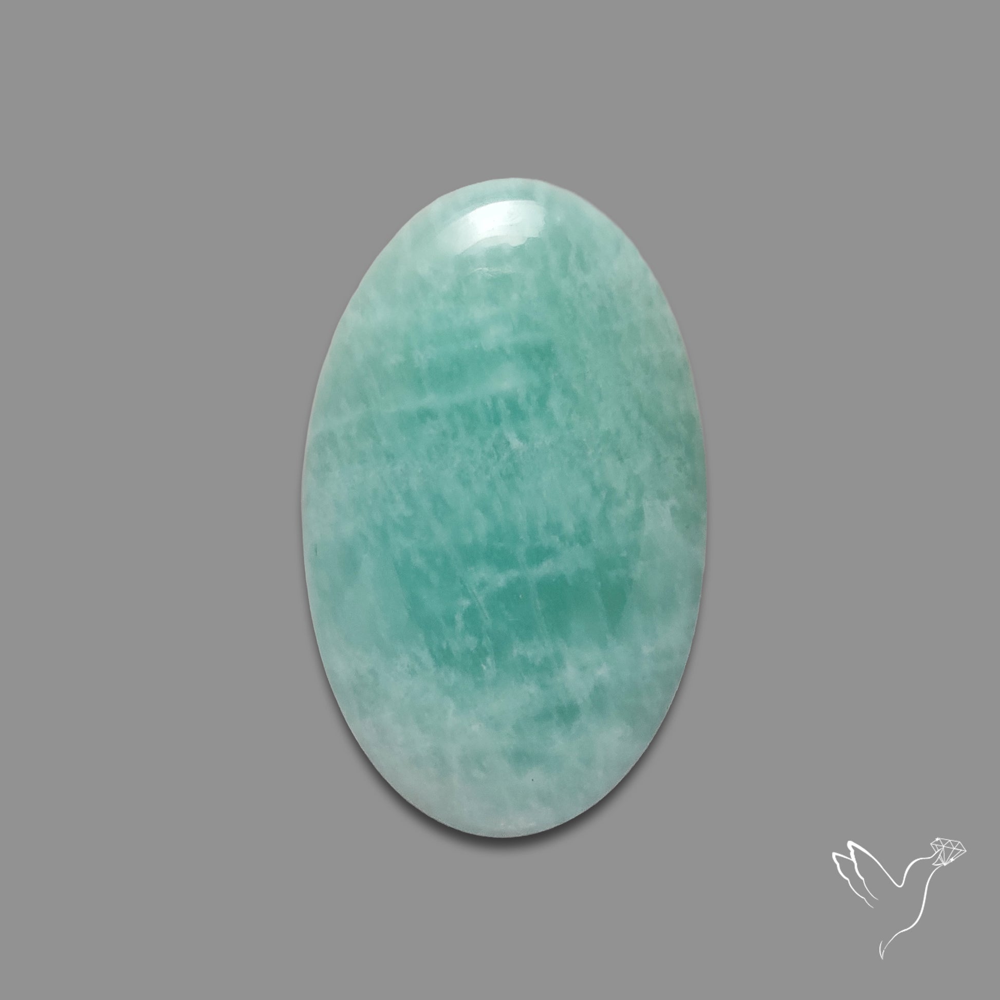 Silver Flash Amazonite Peru Cabochon